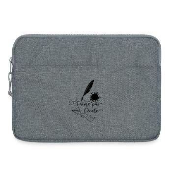J'aime pas l'école - Sacoche pour ordinateur portable 15 pouces - gris chiné - Devant