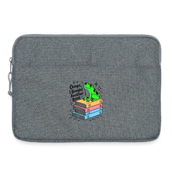 Lire Grenouille sur les livres - Littérature Dicton - Sacoche pour ordinateur portable 15 pouces - gris chiné - Devant