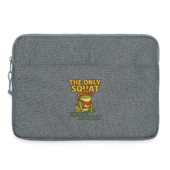 Cowboy Frog Squat Pun - Laptop bag 15" - heather grey - Front