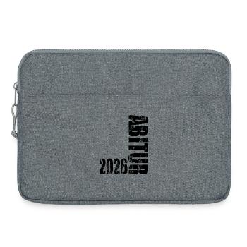 Abitur 2026 - Laptoptasche 15" - Grau meliert - Vorne