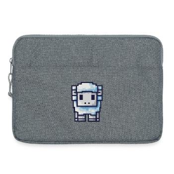 Pixel Schaf – Süßes Retro Design - Laptoptasche 15" - Grau meliert - Vorne