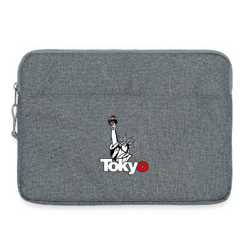Tokyo Liberty – Urban Parody T-Shirt - Laptop bag 15" - heather grey - Front