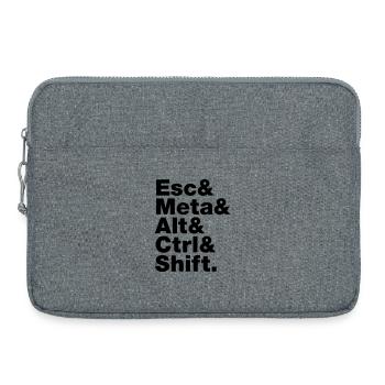 Esc & Meta & Alt & Ctrl & Shift - Laptop bag 15" - heather grey - Front