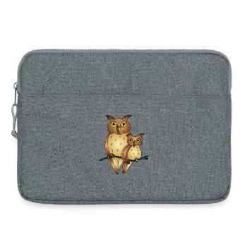 Eulen - Laptoptasche 15" - Grau meliert - Vorne