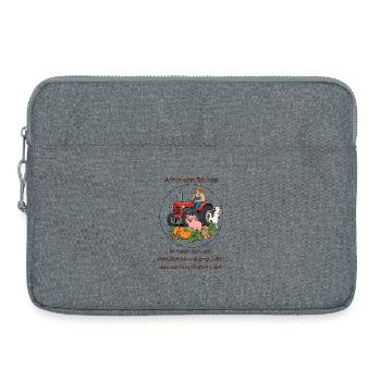 Bauernhof Traktor Rundbild - Laptoptasche 15" - Grau meliert - Vorne