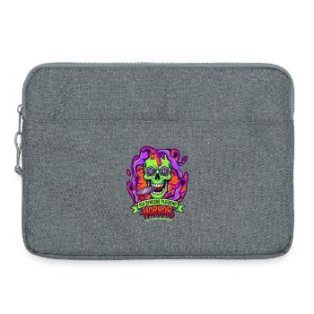 Neon Schädel Horror mit Tentakeln - Laptoptasche 15" - Grau meliert - Vorne