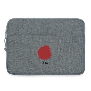 Red Zen Circle Harmony - Laptop bag 15" - heather grey - Front
