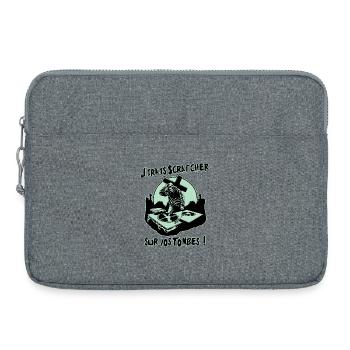 J'IRAI SCRATCHER SUR VOS TOMBES ! - Sacoche pour ordinateur portable 15 pouces - gris chiné - Devant