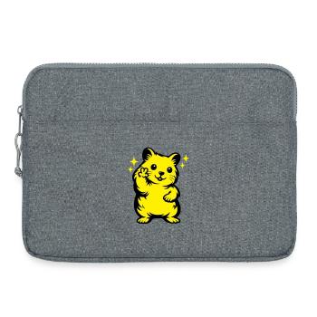 Hamster Cartoon - Laptoptasche 15" - Grau meliert - Vorne