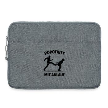 Kick in the butt with a run-up - Laptop bag 15" - heather grey - Front