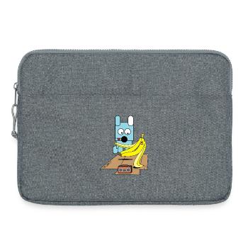 Banana Boogie Pup - Laptop bag 15" - heather grey - Front