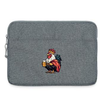 Rooster Beer King - Laptop bag 15" - heather grey - Front