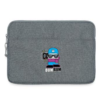 BoomBox Buddy Retro Tee - Laptoptasche 15" - Grau meliert - Vorne
