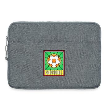 Stained Glass Foot Ball - Laptop bag 15" - heather grey - Front