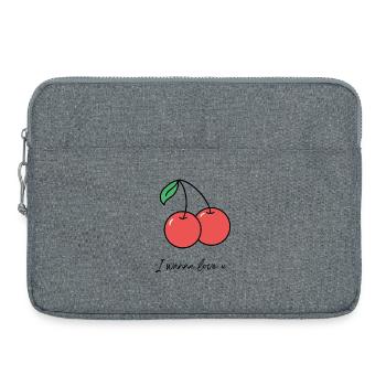 KIRSCHDUO / Je veux t’aimer - Sacoche pour ordinateur portable 15 pouces - gris chiné - Devant