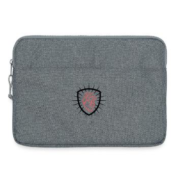 Herz Schild Wappen Farbig - Laptoptasche 15" - Grau meliert - Vorne