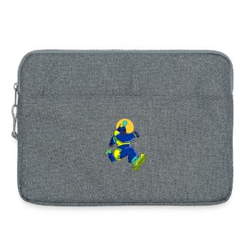 Gorille bleu runner - Sacoche pour ordinateur portable 15 pouces - gris chiné - Devant