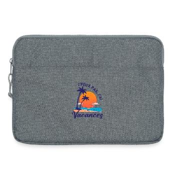 Vacances Palm Sunset Graphique - Sacoche pour ordinateur portable 15 pouces - gris chiné - Devant