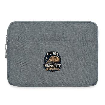 Silence, Marmotte en Charge - Sacoche pour ordinateur portable 15 pouces - gris chiné - Devant