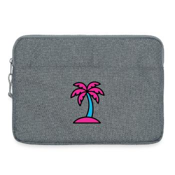Neon Palme 90er Vaporwave - Laptoptasche 15" - Grau meliert - Vorne