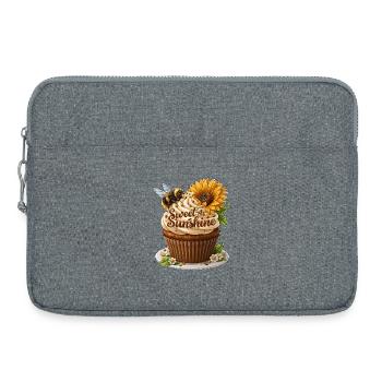 Sweet as Sunshine Cupcake-Kunst - Laptoptasche 15" - Grau meliert - Vorne
