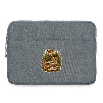 Probablement à la recherche de champignons renards - Sacoche pour ordinateur portable 15 pouces - gris chiné - Devant