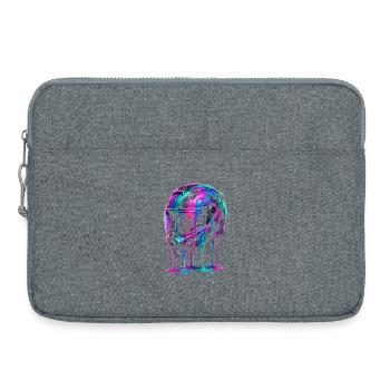 Neon Tropfhelm Kunst - Laptop bag 15" - heather grey - Front