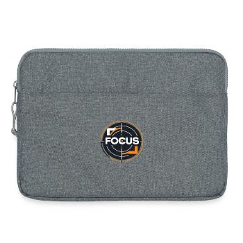 Logo du cercle cible Focus - Sacoche pour ordinateur portable 15 pouces - gris chiné - Devant