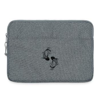 two fanciful Kois - Laptop bag 15" - heather grey - Front