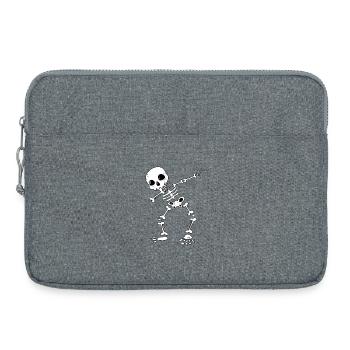 Funny Dab Dance Skeleton I Bones I Halloween - Laptop bag 15" - heather grey - Front