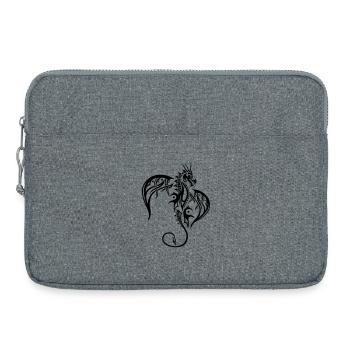 Fliegender Fantasy Drache - Laptoptasche 15" - Grau meliert - Vorne