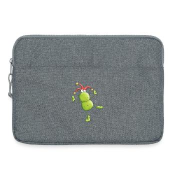 Karneval Frosch - Laptoptasche 15" - Grau meliert - Vorne