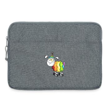 Rainbow Schaf - Laptoptasche 15" - Grau meliert - Vorne