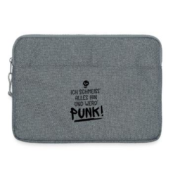 punk spruch humor - Laptoptasche 15" - Grau meliert - Vorne