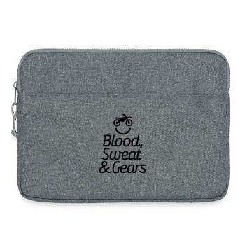 Blood sweat & gears - Motocross - Motorcycle - Laptoptasche 15" - Grau meliert - Vorne