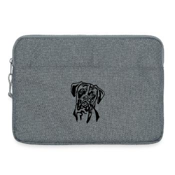 Boxer head - Laptop bag 15" - heather grey - Front