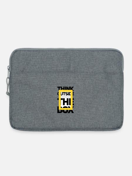 Dynamischer niederländischer Textdruck - Laptoptasche 15" - Grau meliert