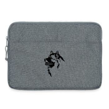 Wolfsspitz Kopf - Laptoptasche 15" - Grau meliert - Vorne