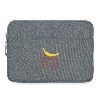 A Banana a day keeps the doctor away - Laptop bag 15" - heather grey - Front