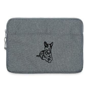 Australian Cattle Dog - Laptop bag 15" - heather grey - Front