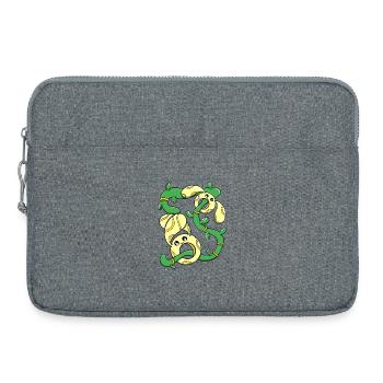 Naturgeister, grüne Knubbelringe, Creative Art - Laptoptasche 15" - Grau meliert - Vorne