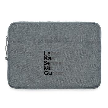 Austrian / Bavarian Liver Casserole Gherkins - Laptop bag 15" - heather grey - Front