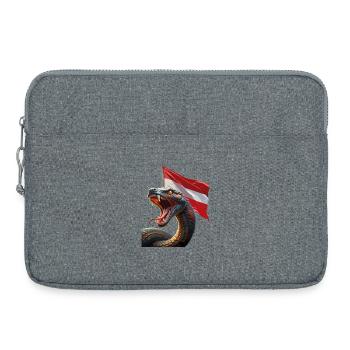 A cool snake with Austria flag - Laptop bag 15" - heather grey - Front