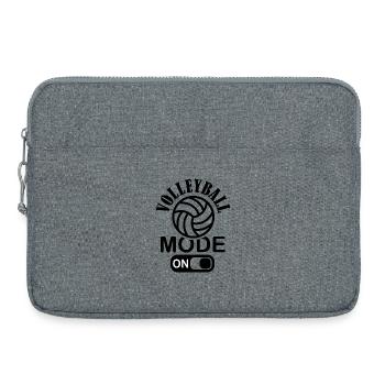 Mode de volley-ball sur le logo de l’équipe de volley-ball de plage - Sacoche pour ordinateur portable 15 pouces - gris chiné - Devant