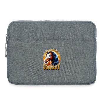 Save A Horse Ride A Cowboy Reit- und Pferde Fan  - Laptoptasche 15" - Grau meliert - Vorne