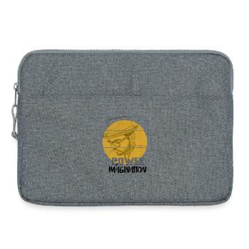 Power Imagination – Design de déclaration créative - Sacoche pour ordinateur portable 15 pouces - gris chiné - Devant