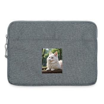 Cute Cat - Laptop bag 15" - heather grey - Front