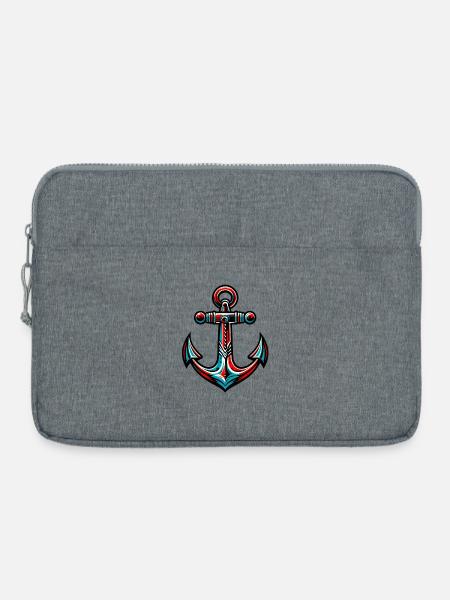 Ein Anker - Laptoptasche 15" - Grau meliert