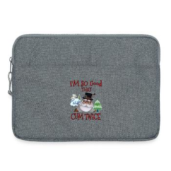 Santa Jingle Zweimal - Laptoptasche 15" - Grau meliert - Vorne