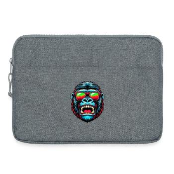 Gorilles avec lunettes de soleil - Sacoche pour ordinateur portable 15 pouces - gris chiné - Devant